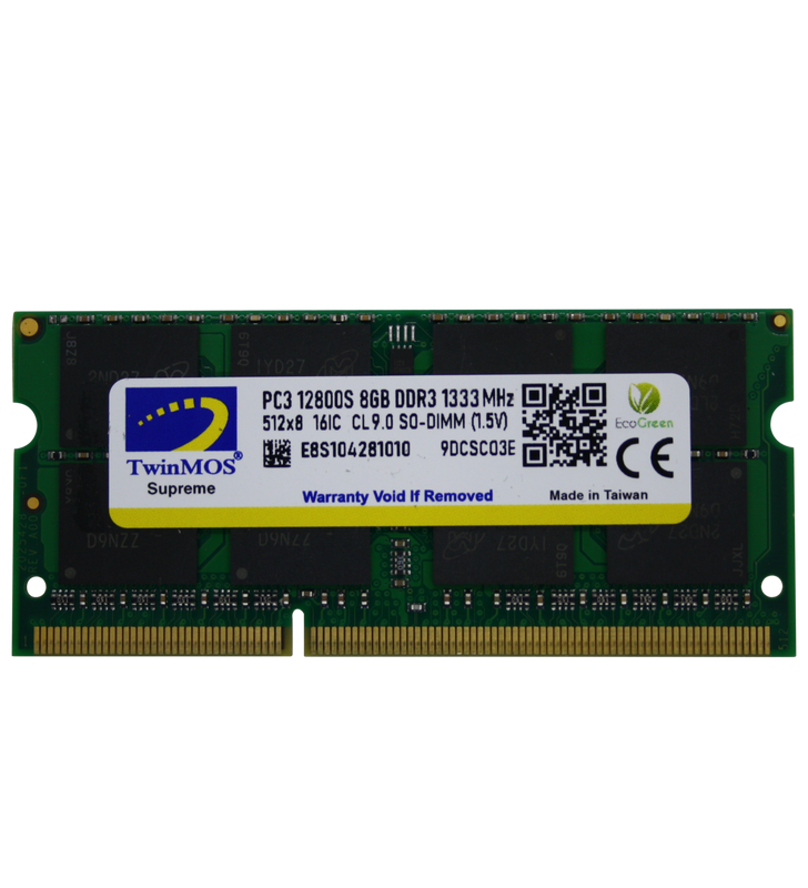 TwinMOS | DDR3 1333MHz SO-DIMM for Notebook 8GB | MDD38GB1333N