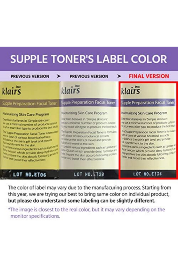 DEAR KLAIRS | Supple Preparation Facial Toner 180ml | 8809115025012