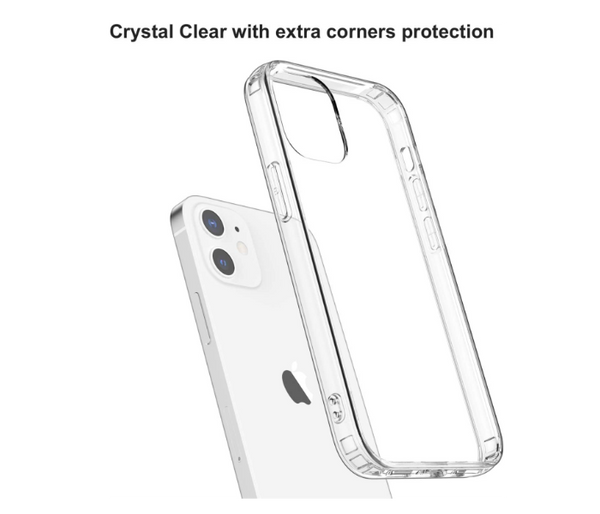 IP12/12PRO Shock Proof Case with Silicone Bumpers TPU Anti-Scratch Cover Compatible with iPhone 12 iPhone 12 Pro- Transparent | JPG7878