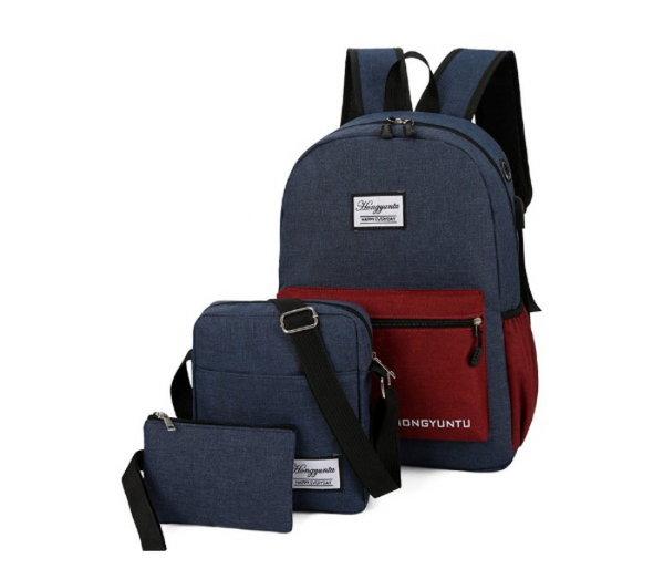 Galaxy Unisex Set of 3 Pieces Business Laptop Backpack - Blue | JPM3146