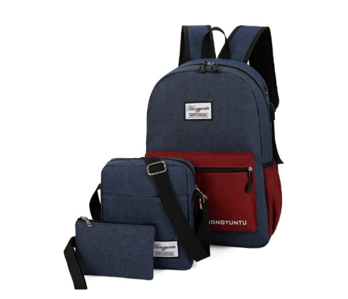 Galaxy Unisex Set of 3 Pieces Business Laptop Backpack - Blue | JPM3146
