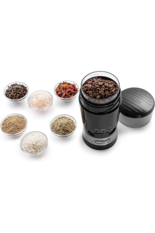 DELONGHI | Electric Coffee & Spices Grinder Mill With Stainless Steel Blade KG210 - Black | TE0201514