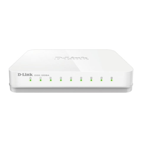 D-LINK | 8-Port Gigabit Easy Desktop Switch White | DGS-1008A