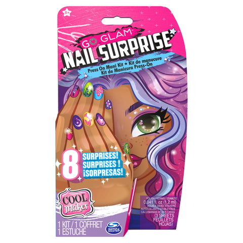 COOL MAKER | Goglam Nail Surprise Manicure Set with Surprise Feature Press on Nails and Polish | IBD106TOY02596
