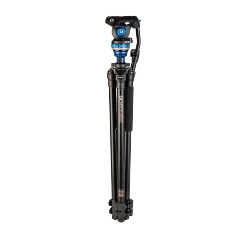 BENRO | Aluminium Single Tube Tripod Flip Lock 3 Section S6PRO Video Head | A2573F