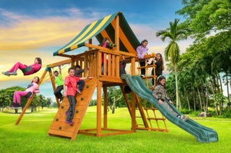 EASTERN JUNGLE GYM | Straigh-Base Dream Outdoor Swing Set | EJG115TOY00002