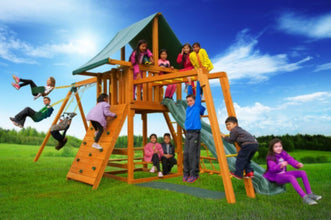 EASTERN JUNGLE GYM | Straigh-Base Dream Outdoor Swing Set | EJG115TOY00002