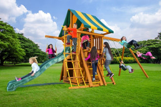 EASTERN JUNGLE GYM | Straigh-Base Dream Outdoor Swing Set | EJG115TOY00002