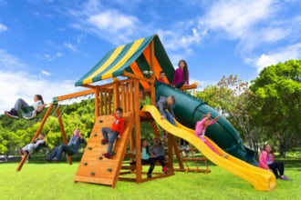 EASTERN JUNGLE GYM | Straigh-Base Dream Outdoor Swing Set | EJG115TOY00002