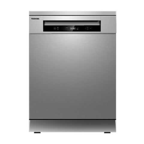 TOSHIBA | Standing Dishwasher 14 Place Setting with Dual Wash Zone Silver | DW-14F1ME(S)