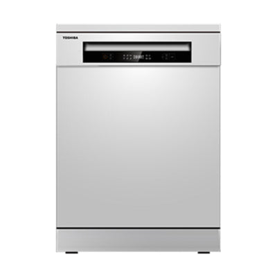 TOSHIBA | Standing Dishwasher 14 Place Setting with Dual Wash Zone White | DW-14F1ME(W)