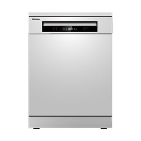 TOSHIBA | Standing Dishwasher 14 Place Setting with Dual Wash Zone White | DW-14F1ME(W)