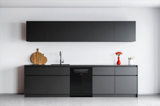 HITACHI | Freestanding Dishwasher, 15 Place Settings, 8 Programs, 9.5L WC Glass Black | HDF-F158CVGB