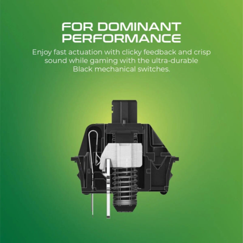 VERTUX | Hyper Action Mechanical Gaming Keyboard Black | TUNGSTEN.BLK/E
