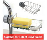 Stainless Steel Kitchen Faucet Drain Rack- Silver | JPH8725