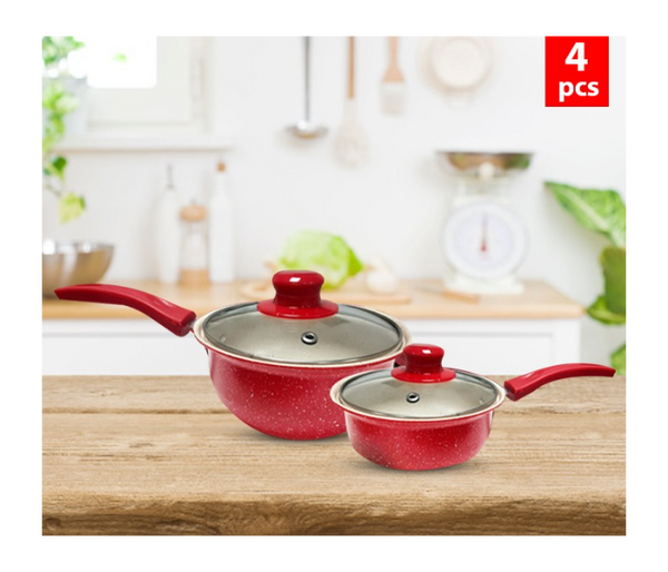 Pack of 4 Pieces DDSTK Granite Coating Non Stick Cookware Set JA057 | JPL9293