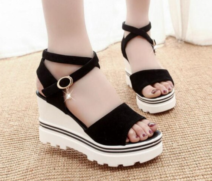 New Summer High Heels Wedges EU35 for Women – Black | JPI2697
