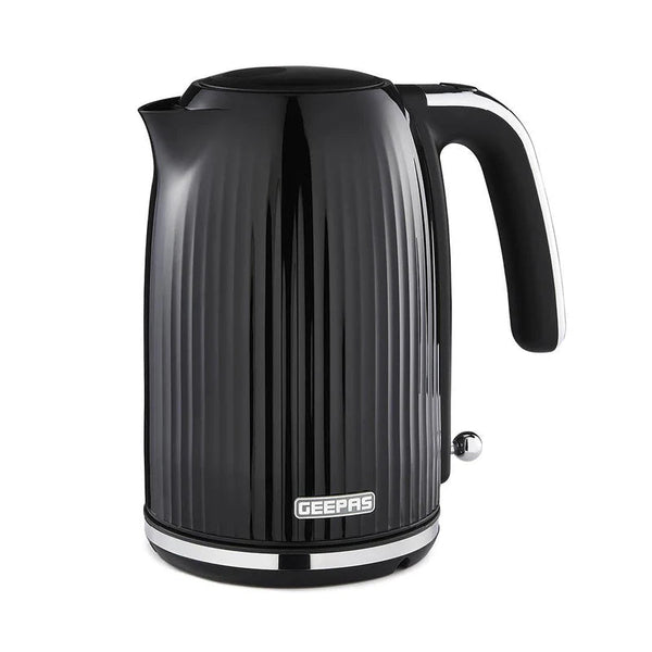 GEEPAS | 1.7Ltrs Fluted Black Jug Kettle | GK38068UK-BK