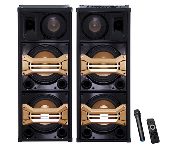 GEEPAS | 2.0 Channel Professional Bookshelf Speakers With Bluetooth Black | Gms8517