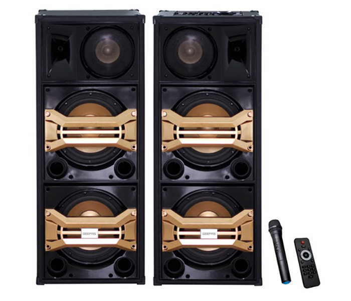 GEEPAS | 2.0 Channel Professional Bookshelf Speakers With Bluetooth Black | Gms8517
