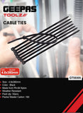 GEEPAS | Cable Ties 4.8 X 380 Mm Pack Of 50 Pieces | EPS1273