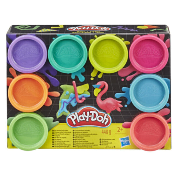 HASBRO | Play Doh 8 Pack Neon Toy | HSO106TOY00728