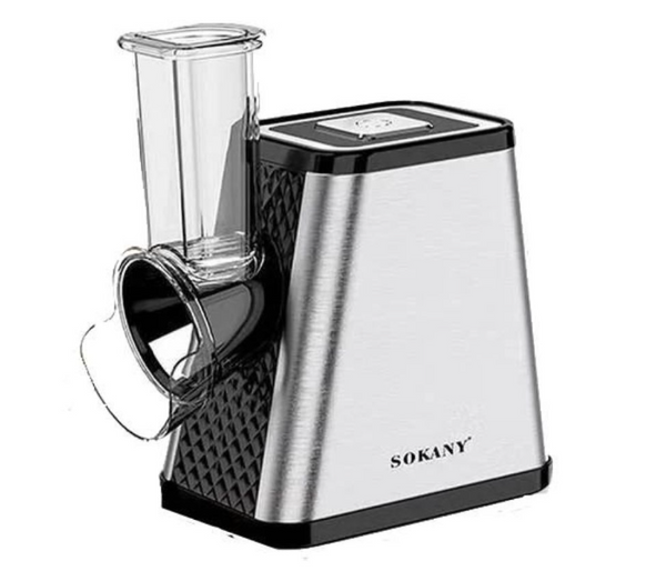 Sokany Electric Cheese Grater, 800W Electric Slicer Chopper, Multi Grater, Fruit Cutter, Vegetable Slicer, Shredder, Food Processor with 5 Blades Set SK-06029 Black | JPO6588