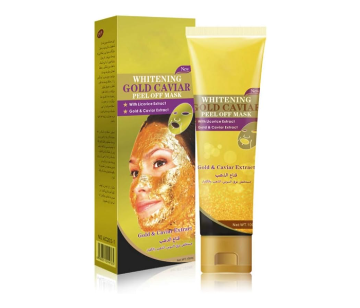 Gold Facial Tearing Peel off Moisturizing Mask, Whitening Pores Cleaning Face Caviar Mask Skin Care for All Skin Types, Remove Wrinkles Repair Skin Anti-aging Deep Cleaning Mask | JPN7073