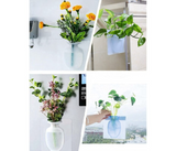 Magic Wall Hanging Silicone Flower Vase - White | JPH8729
