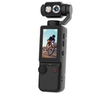 Air Tab Pocket 4K Ultra HD Action Camera | 180° Manual Flip Lens | Built-in Fill Light | with Tripod (black) | JPO5660