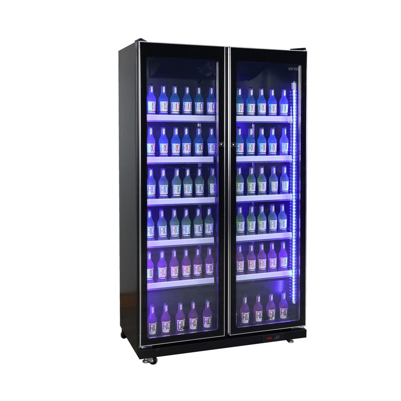 IGNIS | Double Door Showcase Chiller 690Ltrs Black | SX2-760F