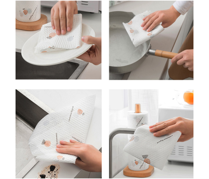 Non-Woven Reusable and Washable Kitchen Printed Multi Purpose Wipe Tissue Roll | JPH1234