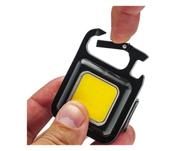 Galaxy Ocean Mini Flashlight 3 Light Modes Portable Pocket Light with Folding Bracket Bottle Opener and Magnet Base - Black | JPM3481