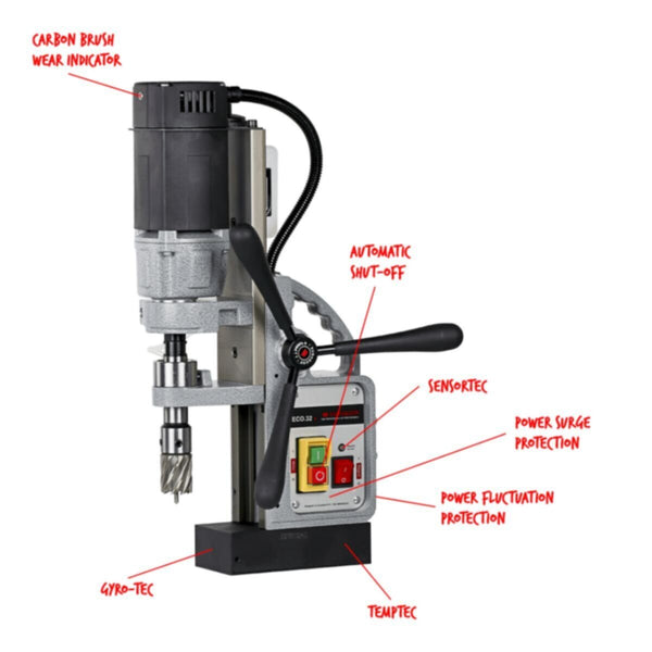Euroboor ECO.32+ Magnetic Drilling Machine Ã˜ 12 - 32 mm / 11 kg