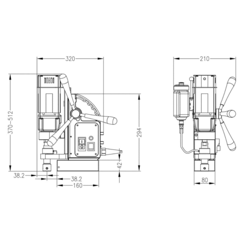 Euroboor ECO.32+ Magnetic Drilling Machine Ã˜ 12 - 32 mm / 11 kg