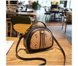 Cartoon Print Shell Small Bee Shoulder Trend Messenger Purse Handbag - Black | JPK3305