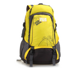 Galaxy Mountain and Letter Graphic Mesh Panel Hiking Backpack - Yellow | JPL7062
