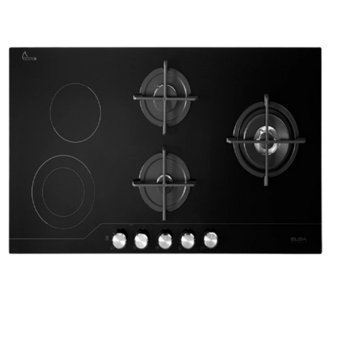 ELBA | Built-in Oven 90 cm With 3 Gas Black | EN95-567CG