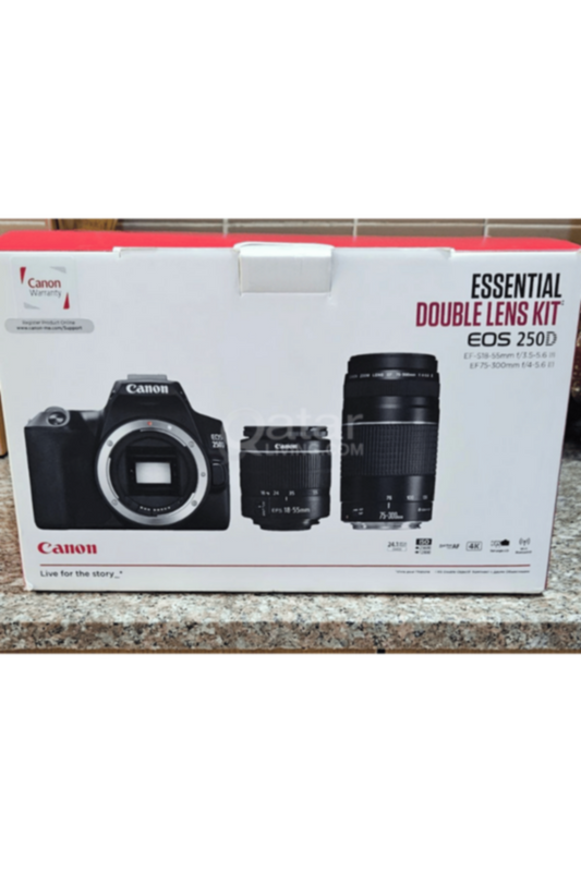 CANON | DSLR Camera + 75-300mm Double Lens Kit | EOS 250D+75-300MM
