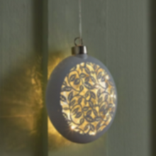 HOMEBOX | Evren Hanging Glass Decor with LED Lights - 12x4x13 cm | 165786510