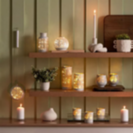 HOMEBOX | Evren Hanging Glass Decor with LED Lights - 12x4x13 cm | 165786510