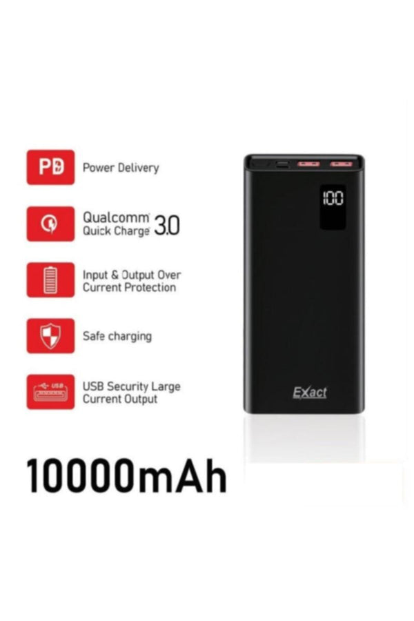 EXACT | Dual USB Power Bank 10000mAh High Speed Charging | EX783