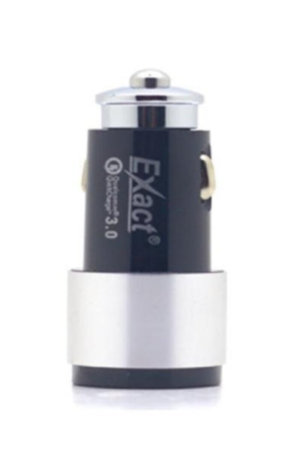 EXACT | Qc 3.0 Car Charger Black | EX1217