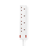 NEDIS | Extension Socket Type G 4-Way 1.5Mtr Cable White | EXS415G1WT
