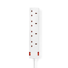 NEDIS | Extension Socket Type G 4-Way 1.5Mtr Cable White | EXS415G1WT