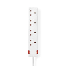 NEDIS | Extension Socket Type G 4-Way 1.5Mtr Cable White | EXS415G1WT