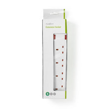 NEDIS | Extension Socket Type G 4-Way 1.5Mtr Cable White | EXS415G1WT