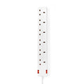 NEDIS | Extension Socket Type G 6-Way 3Mtr Cable White | EXS630G1WT