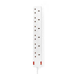 NEDIS | Extension Socket Type G 6-Way 3Mtr Cable White | EXS630G1WT