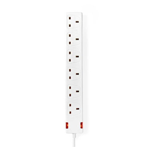 NEDIS | Extension Socket Type G 6-Way 3Mtr Cable White | EXS630G1WT